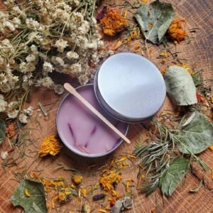 Lavender Orchid Sleep Balm, Stress Relief Calming Balm, 100% Handmade Natural Salve, Herbal Ointment, Purple Beeswax Balm, Aroma Relaxing